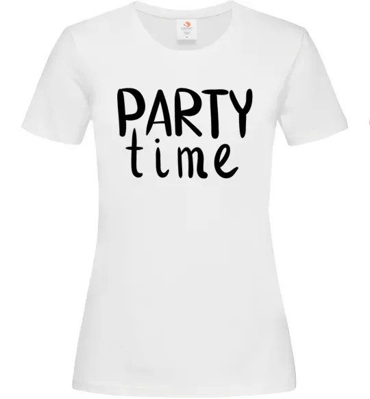 Жіноча футболка Party time Білий фото