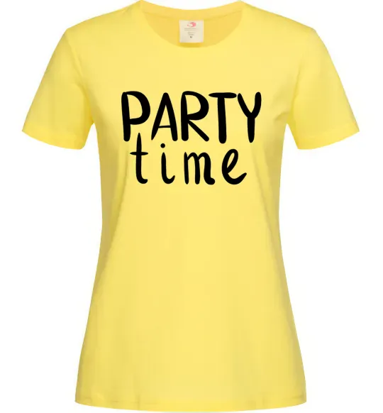 Жіноча футболка Party time Лимонний фото