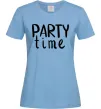 Жіноча футболка Party time Блакитний Жіноча футболка Party time Блакитний фото