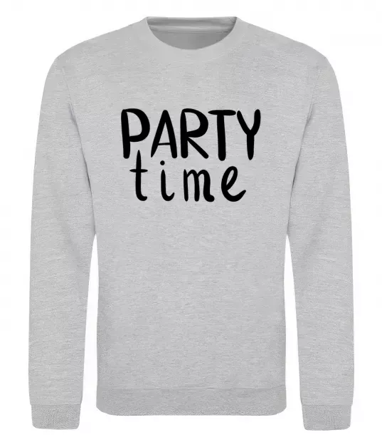 Світшот Party time Сірий меланж фото