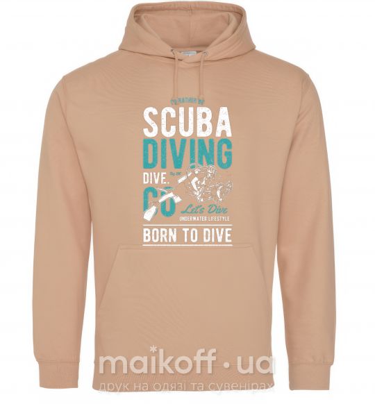 Жіноча толстовка (худі) Scuba Diving Пісочний фото