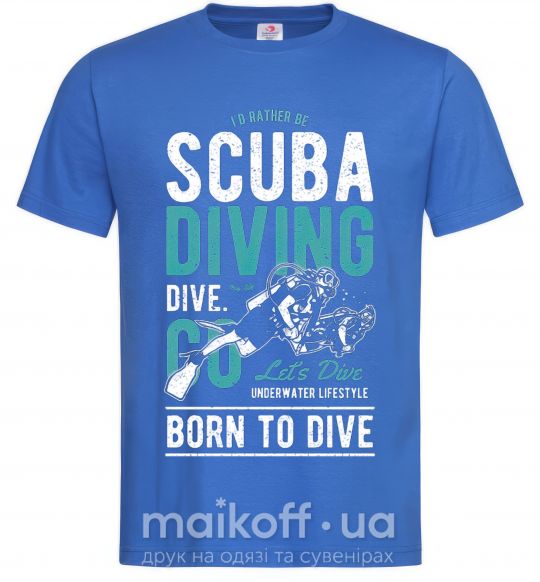 Мужская футболка Scuba Diving Ярко-синий фото