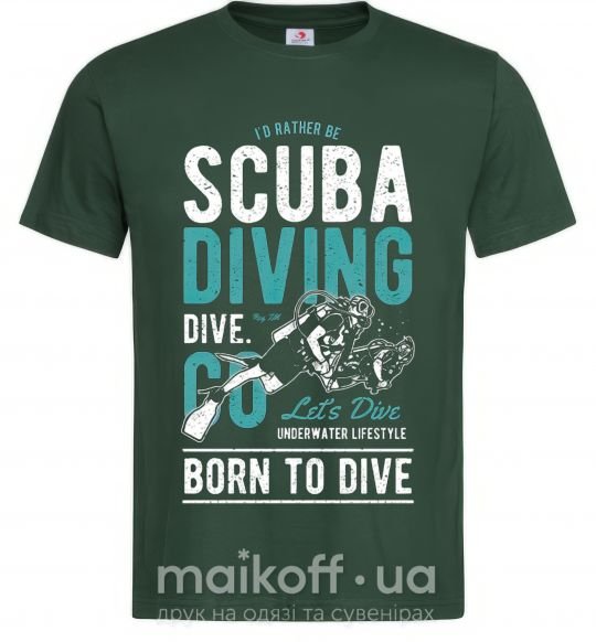 Мужская футболка Scuba Diving Темно-зеленый фото