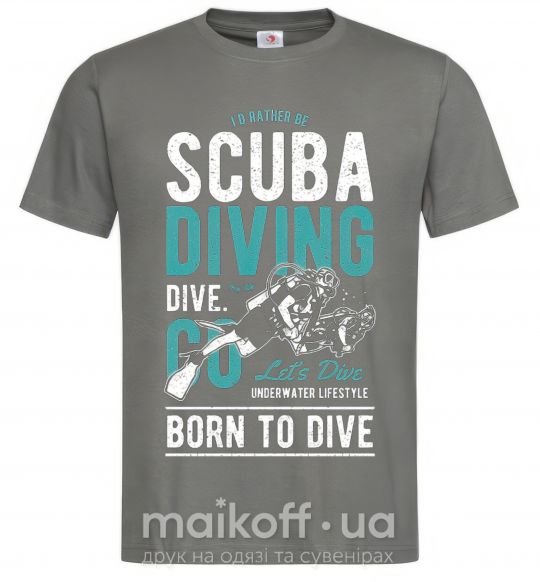 Чоловіча футболка Scuba Diving Графіт фото