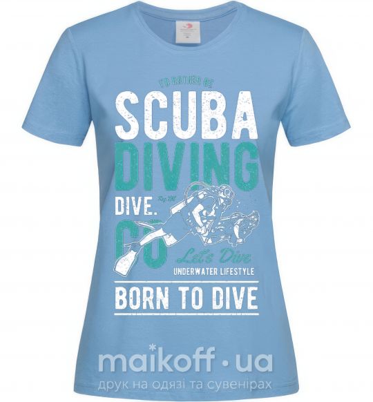 Женская футболка Scuba Diving Голубой фото