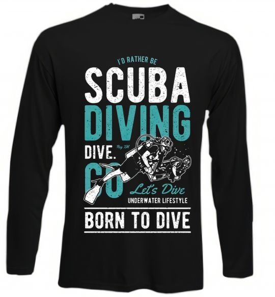 Лонгслів Scuba Diving Чорний фото