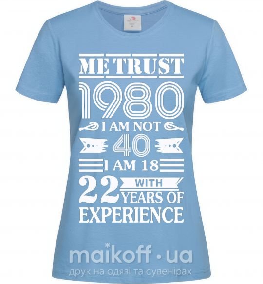 Жіноча футболка Me trust 40 Блакитний фото