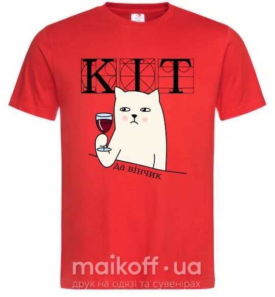 Чоловіча футболка Кіт да вінчик Червоний фото