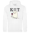 Мужская толстовка (худи) Кіт да вінчик Белый фото