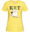 Жіноча футболка Кіт да вінчик Лимонний Жіноча футболка Кіт да вінчик Лимонний фото
