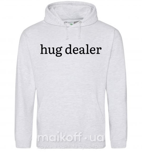 Мужская толстовка (худи) Hug dealer Серый меланж фото