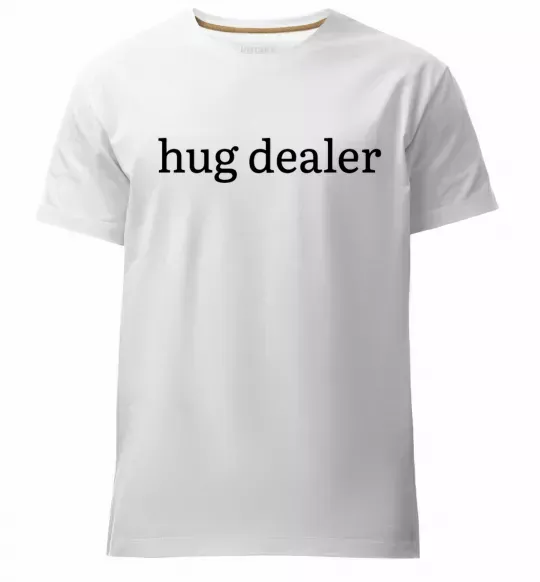 Мужская премиум футболка Hug dealer Белый фото