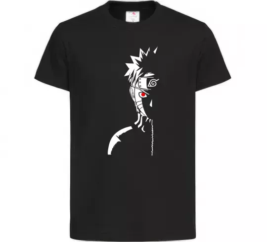 Дитяча футболка Наруто тінь Чорний фото