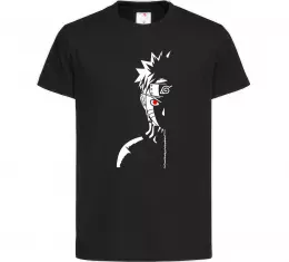 Детская футболка Наруто тінь Черный фото