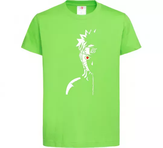 Дитяча футболка Наруто тінь Лаймовий фото