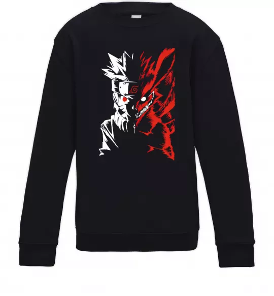 Детский Свитшот Naruto white red Черный фото