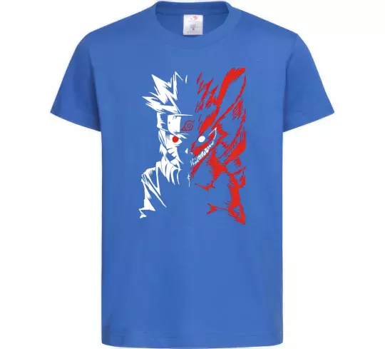 Дитяча футболка Naruto white red Яскраво-синій фото