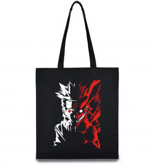 Еко-сумка Naruto white red Чорний фото