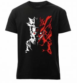 Чоловіча преміум футболка Naruto white red