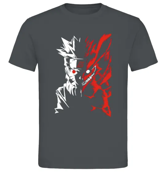 Чоловіча футболка Naruto white red Графіт фото