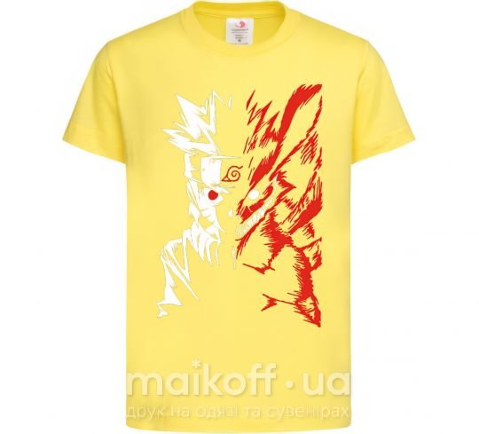 Дитяча футболка Naruto white red Лимонний фото