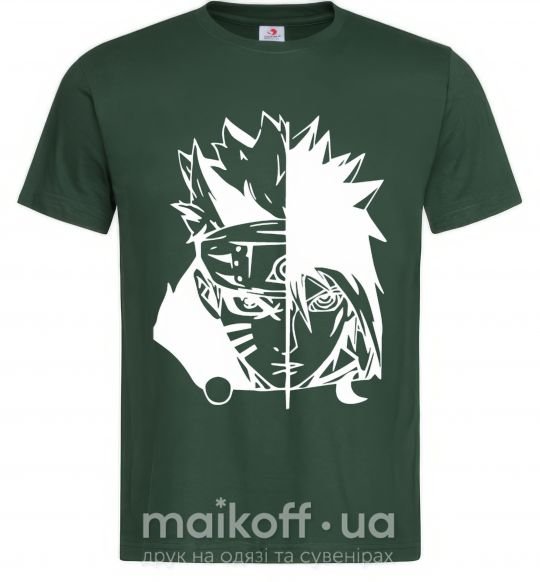 Чоловіча футболка Naruto white Темно-зелений фото
