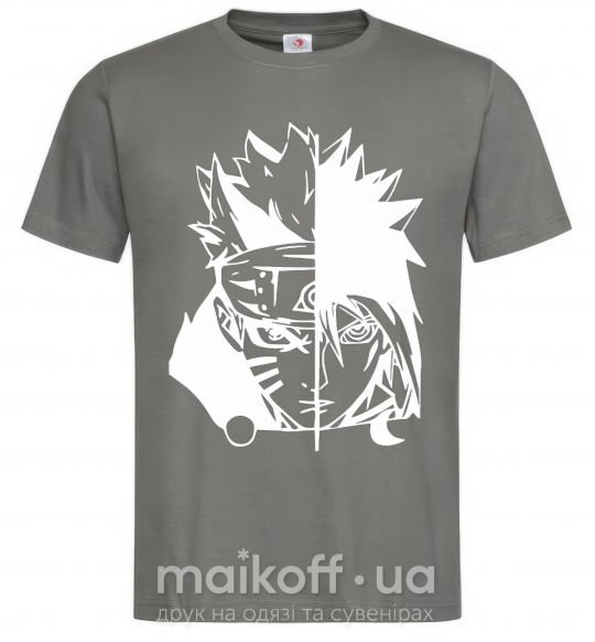Мужская футболка Naruto white Графит фото