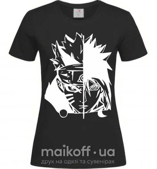 Женская футболка Naruto white Черный фото