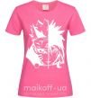 Женская футболка Naruto white Ярко-розовый фото