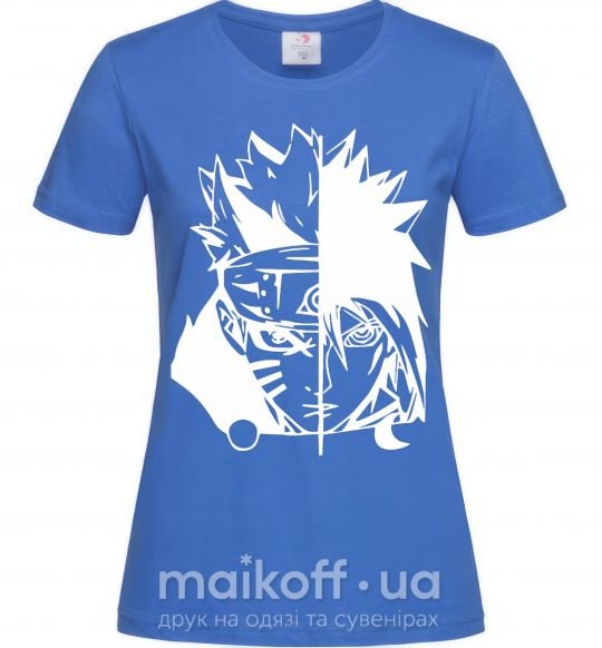 Женская футболка Naruto white Ярко-синий фото