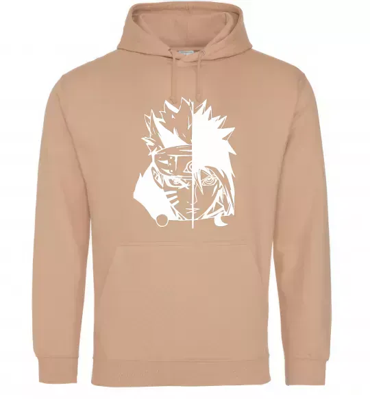 Мужская толстовка (худи) Naruto white Песочный фото