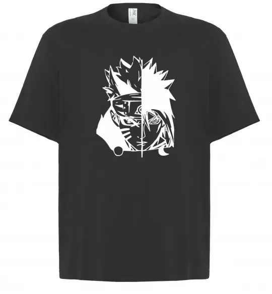 Футболка Оверсайз Naruto white Чорний фото