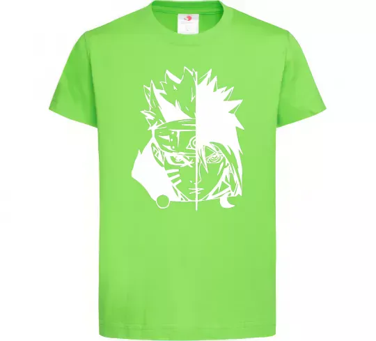 Дитяча футболка Naruto white Лаймовий фото