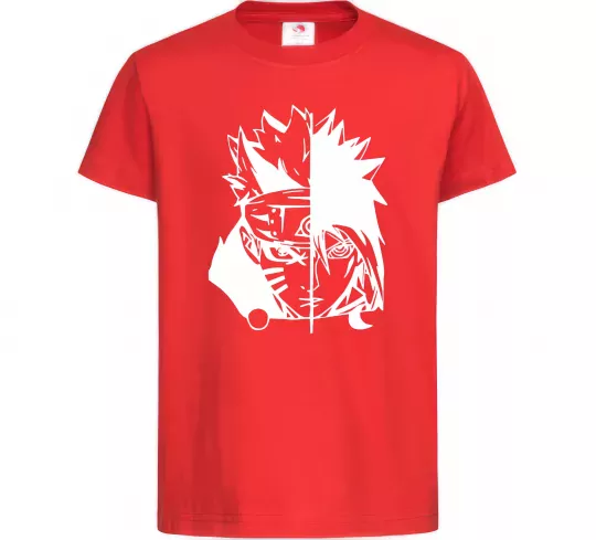 Дитяча футболка Naruto white Червоний фото