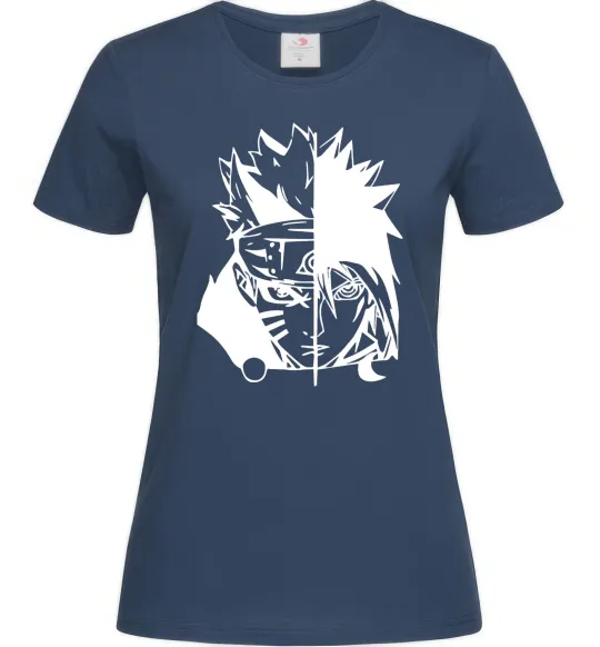 Жіноча футболка Naruto white Темно-синій фото