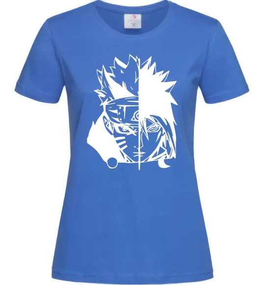 Жіноча футболка Naruto white Яскраво-синій фото