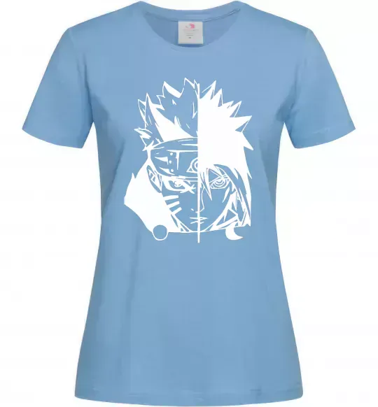 Жіноча футболка Naruto white Блакитний фото
