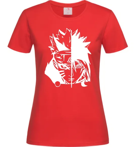 Жіноча футболка Naruto white Червоний фото