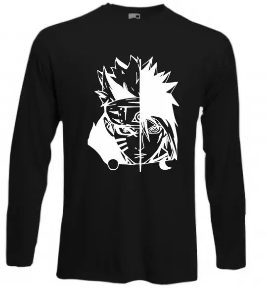 Лонгслів Naruto white Чорний фото