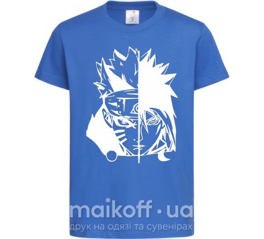 Дитяча футболка Naruto white Яскраво-синій фото