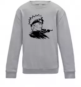 Детский Свитшот Наруто Серый меланж фото
