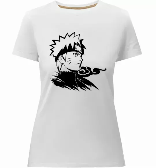 Жіноча преміум футболка Наруто Білий фото