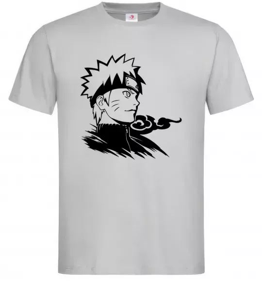 Чоловіча футболка Наруто Сірий фото