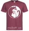 Мужская футболка Сейлор Мун с котиком Бордовый фото