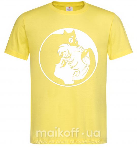 Мужская футболка Сейлор Мун с котиком Лимонный фото