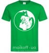 Мужская футболка Сейлор Мун с котиком Зеленый фото