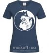 Женская футболка Сейлор Мун с котиком Темно-синий фото