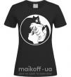 Женская футболка Сейлор Мун с котиком Черный фото