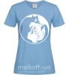 Женская футболка Сейлор Мун с котиком Голубой фото