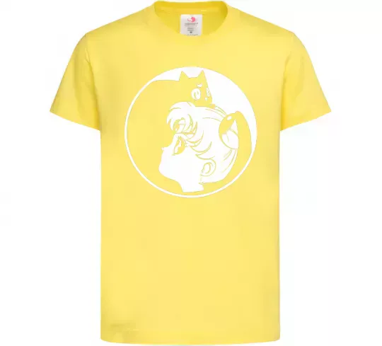 Дитяча футболка Сейлор Мун с котиком Лимонний фото